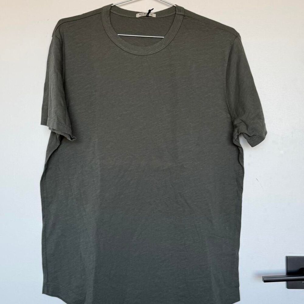 Buck-mason Men's Green and Khaki T-shirt